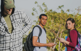Teenagers protected safety app